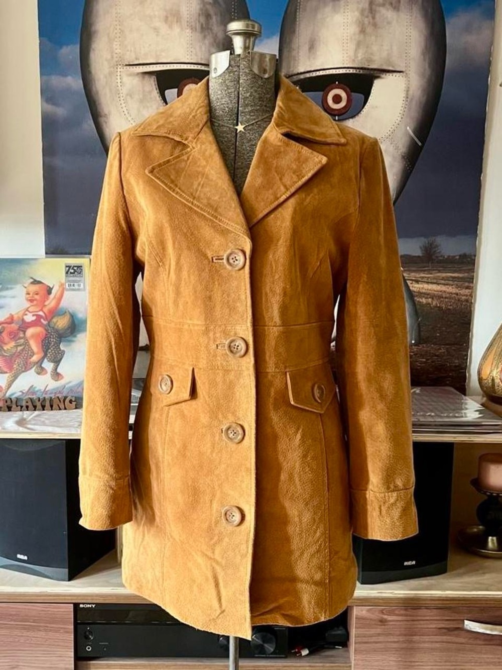Relativity Camel Suede Leather Jacket